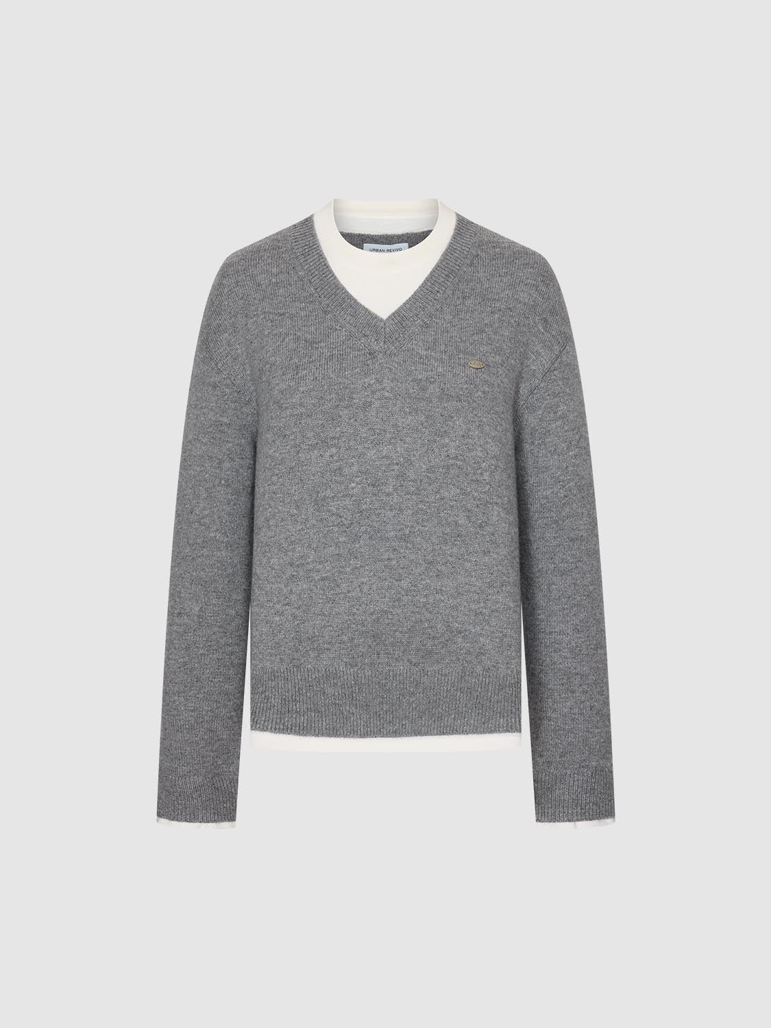 2 In 1 Long Sleeve Knitted T-Shirts