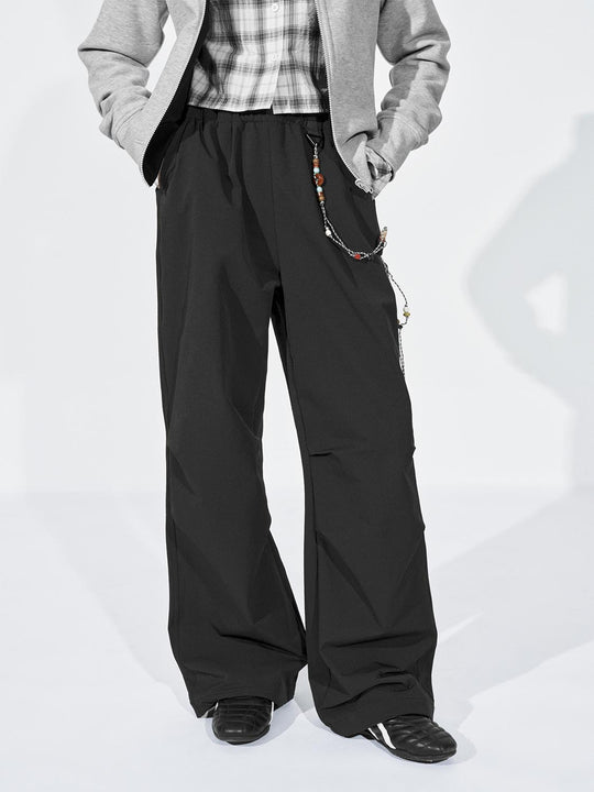 Bead Detail Pull On Straight Leg Cargo Pants