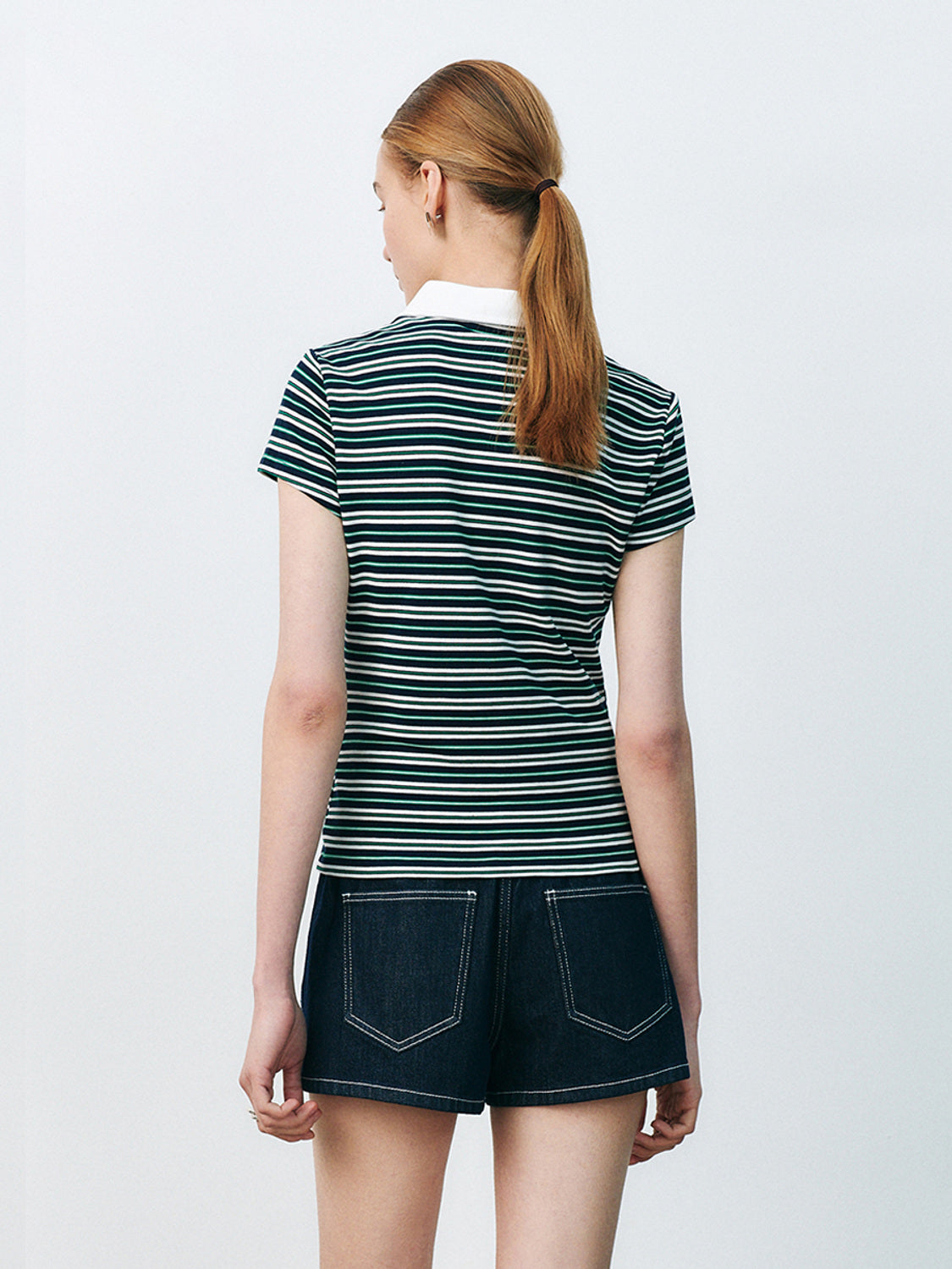 Skinny Striped Polo Shirts