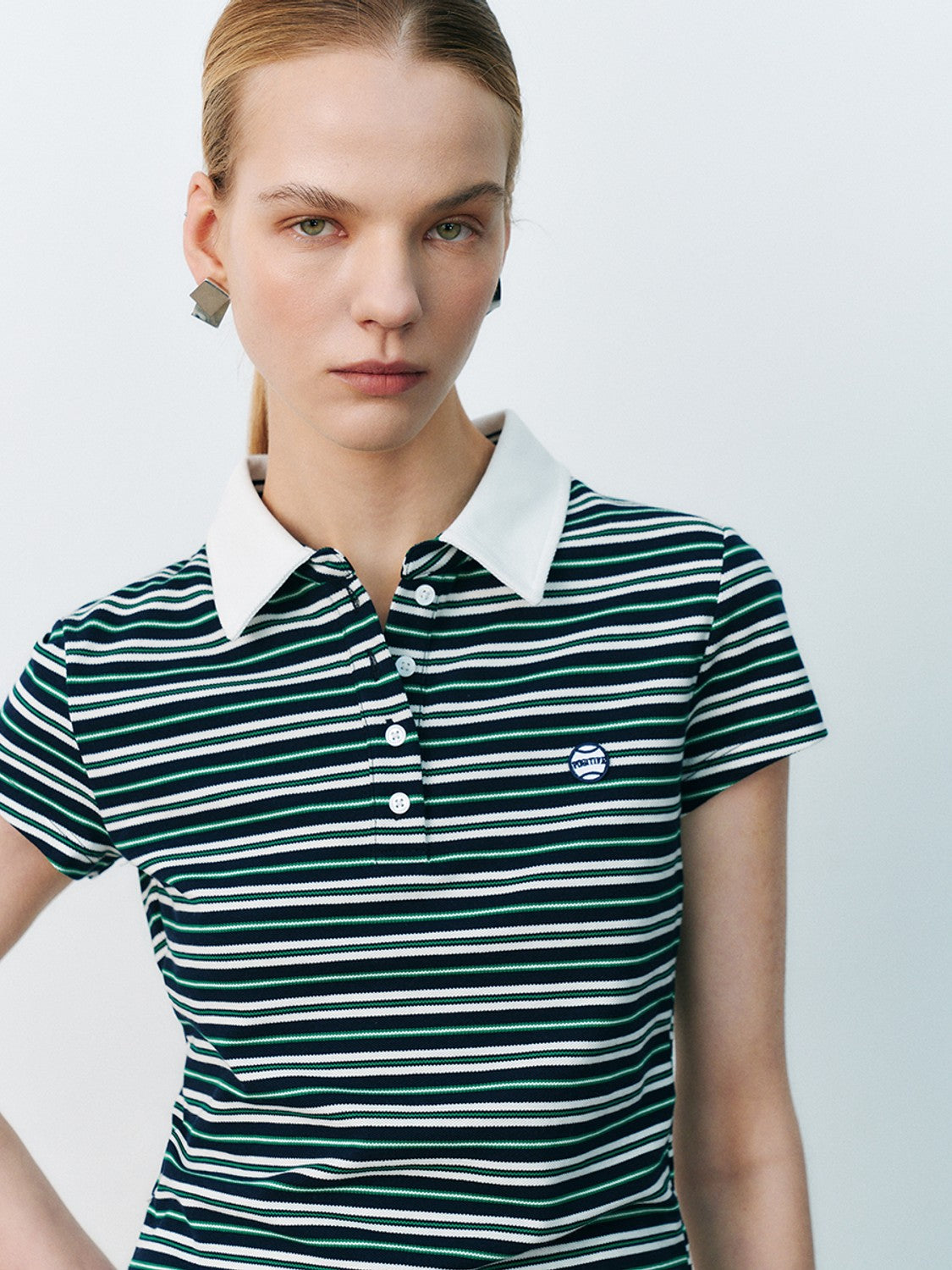Skinny Striped Polo Shirts
