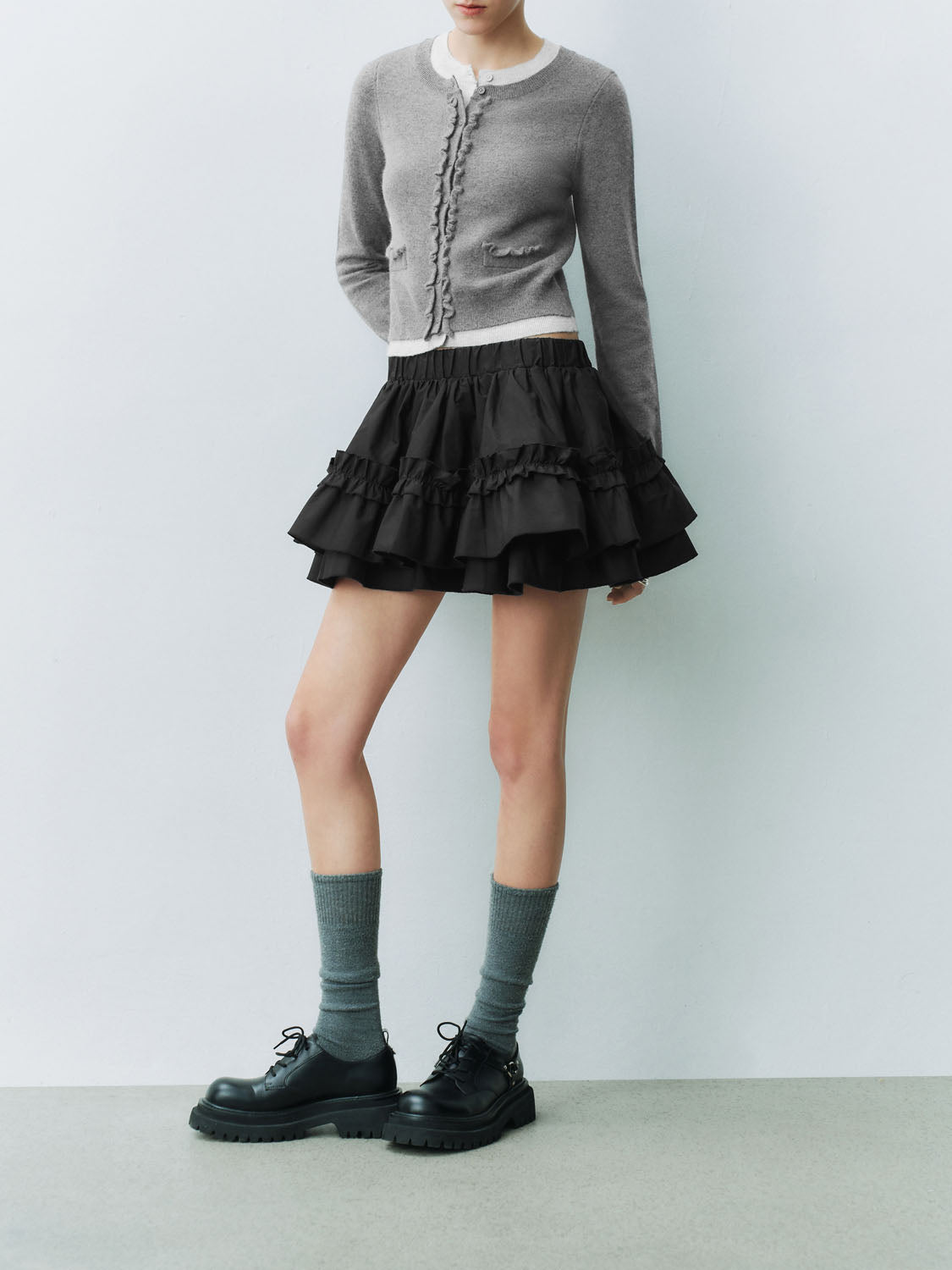 String Frill A-Line Skirts