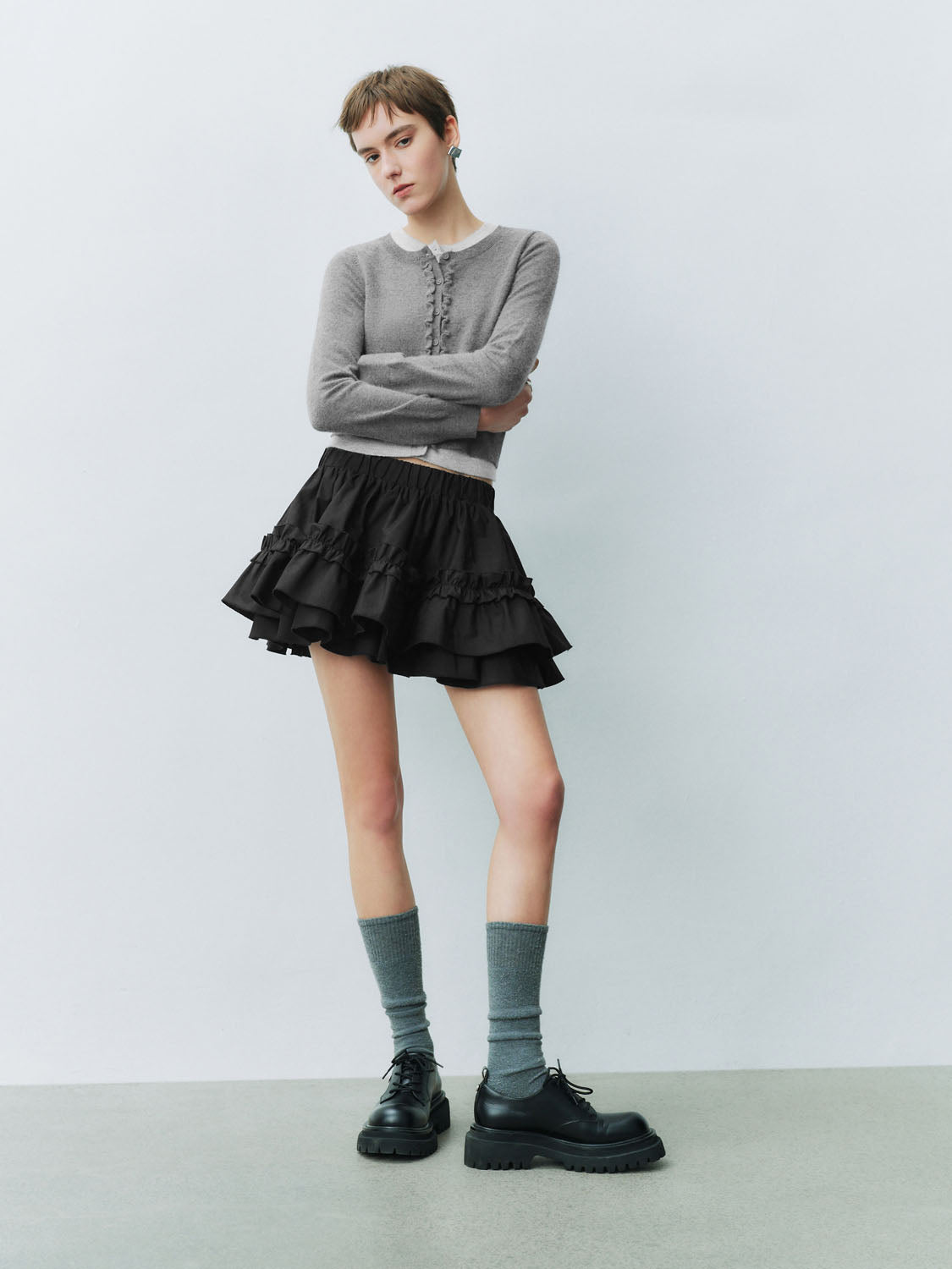 String Frill A-Line Skirts