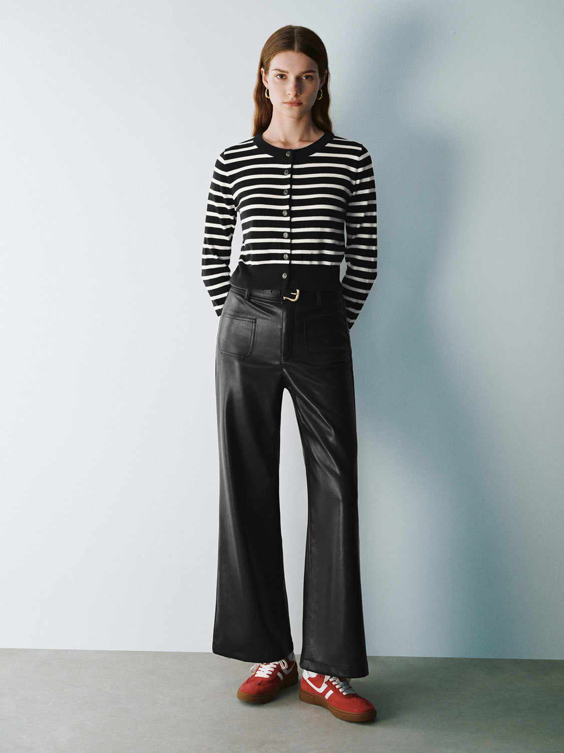 Front Pocket Wide-Leg Pants