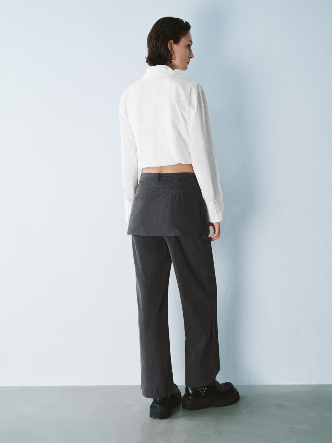 2 In 1 Wide-Leg Pants