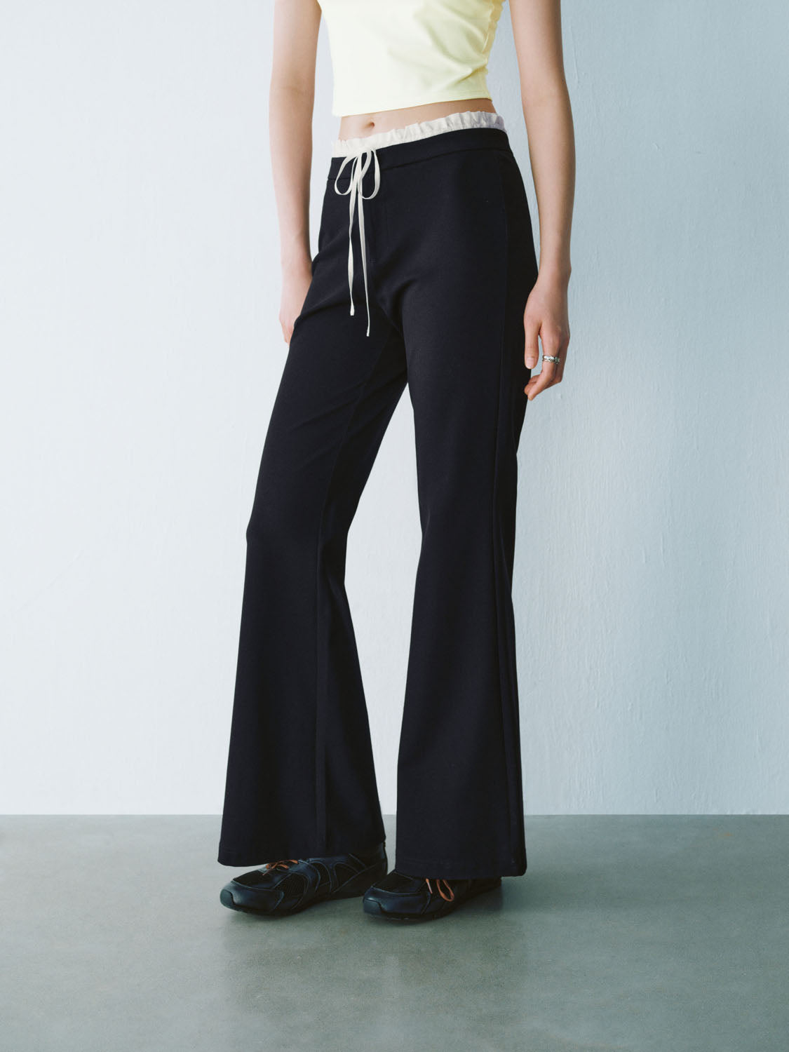 Drawstring Flare Pants