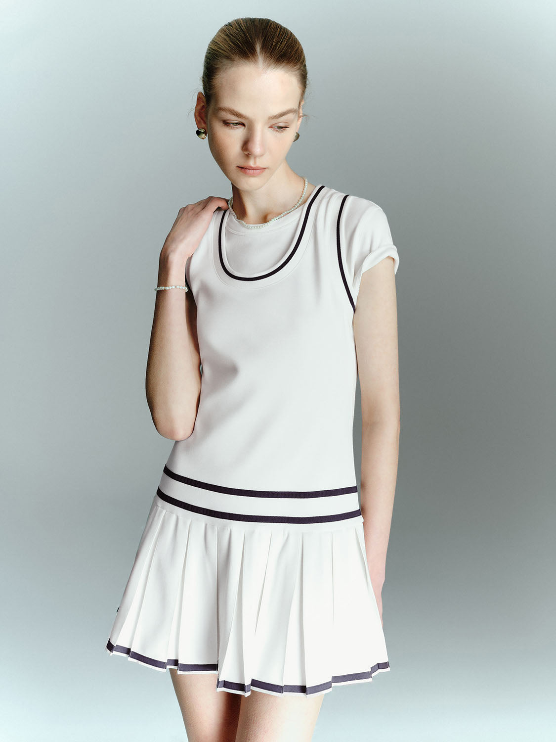 Pleated A-Line Dresses