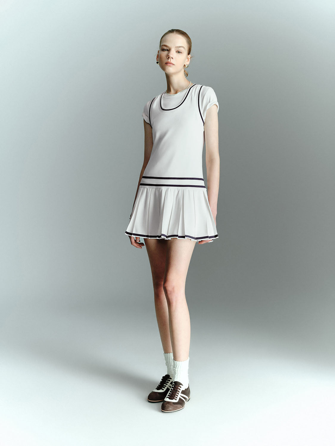 Pleated A-Line Dresses