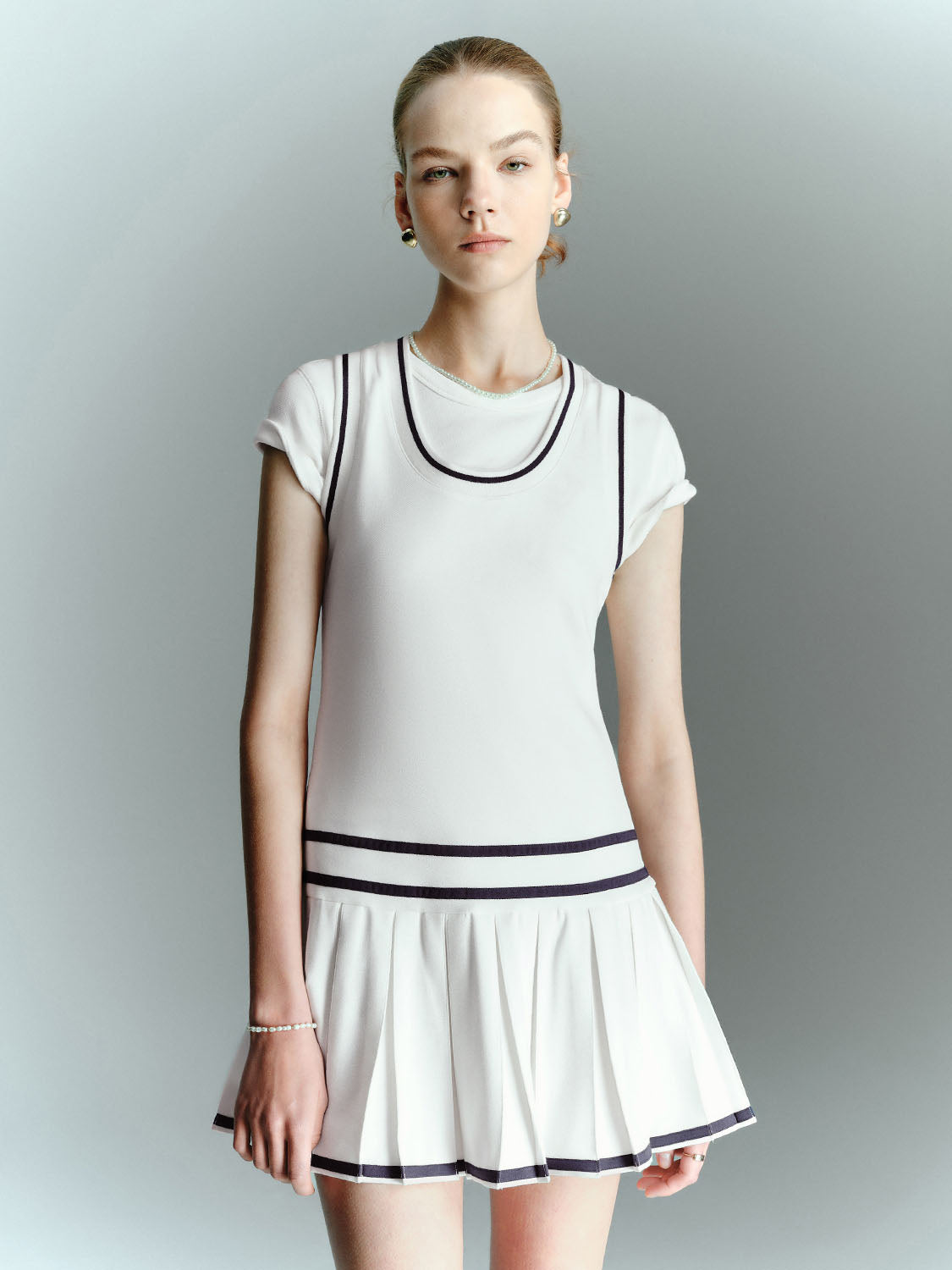 Pleated A-Line Dresses