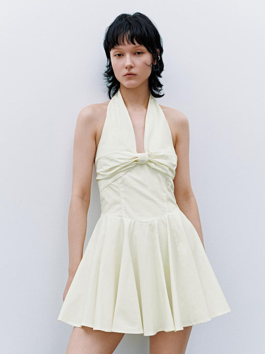 Halter Neck A-Line Mini Dresses
