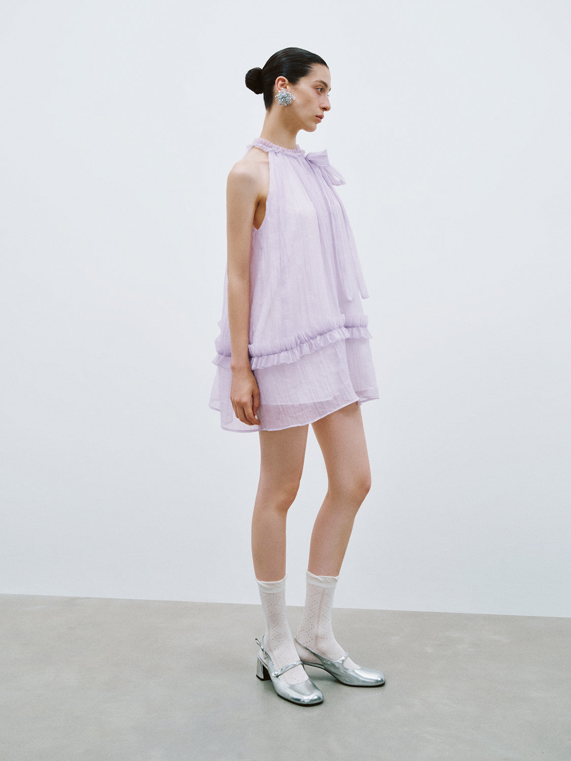 Halter Neck Loose Mini Dresses