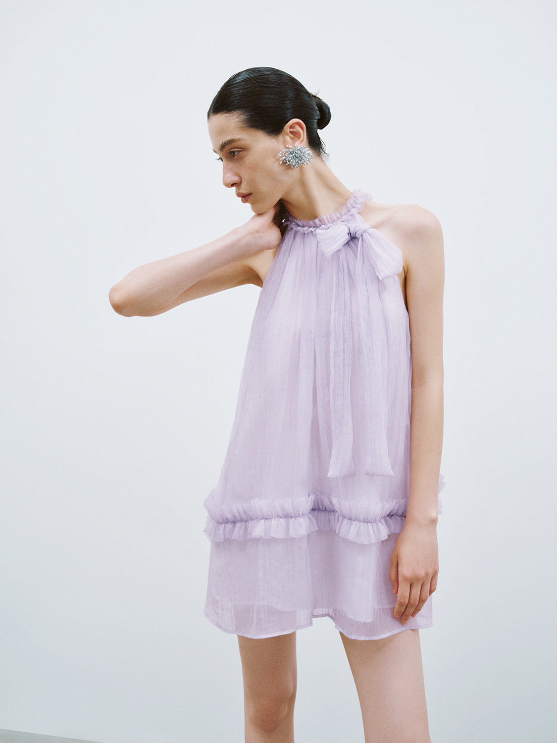 Halter Neck Loose Mini Dresses
