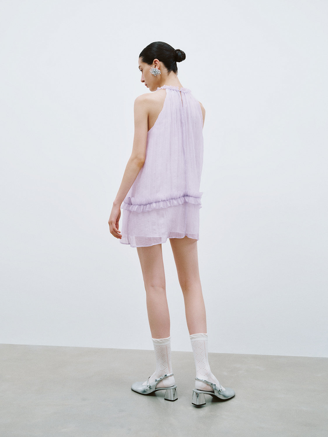 Halter Neck Loose Mini Dresses
