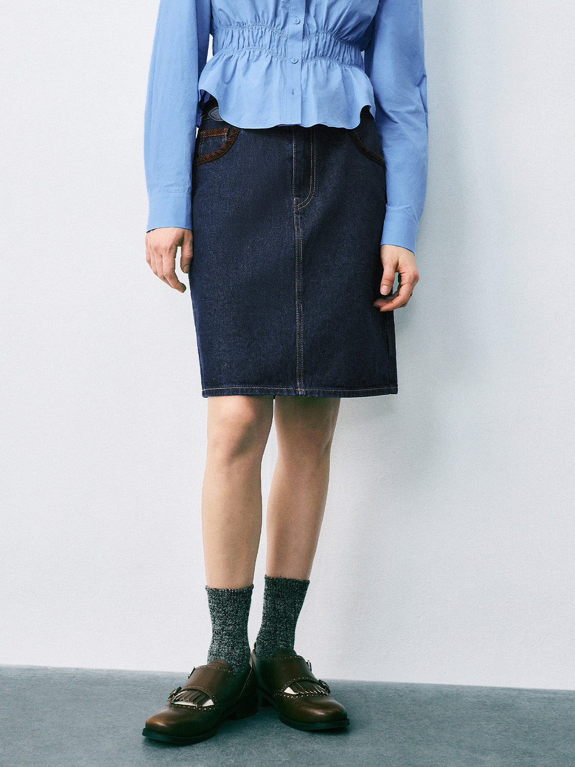 Regular Denim Skirts