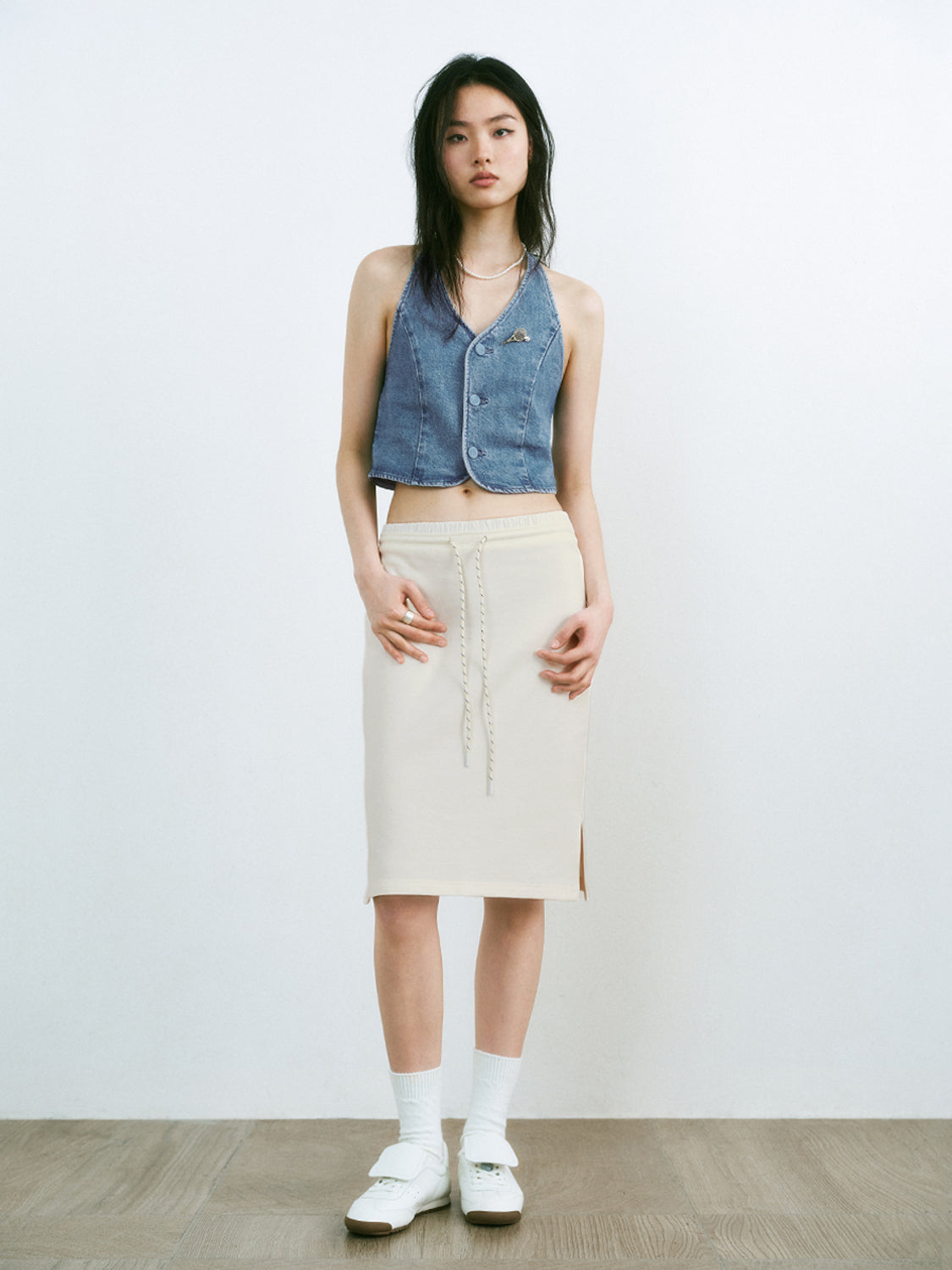 Halter Neck Denim Shirts