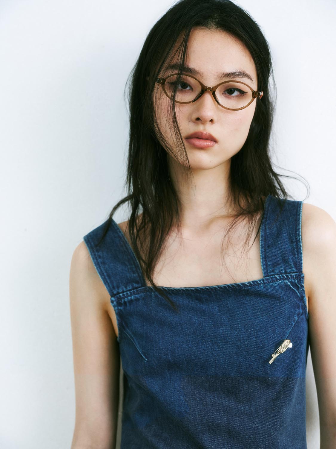 Wide Strap Denim Tank Tops