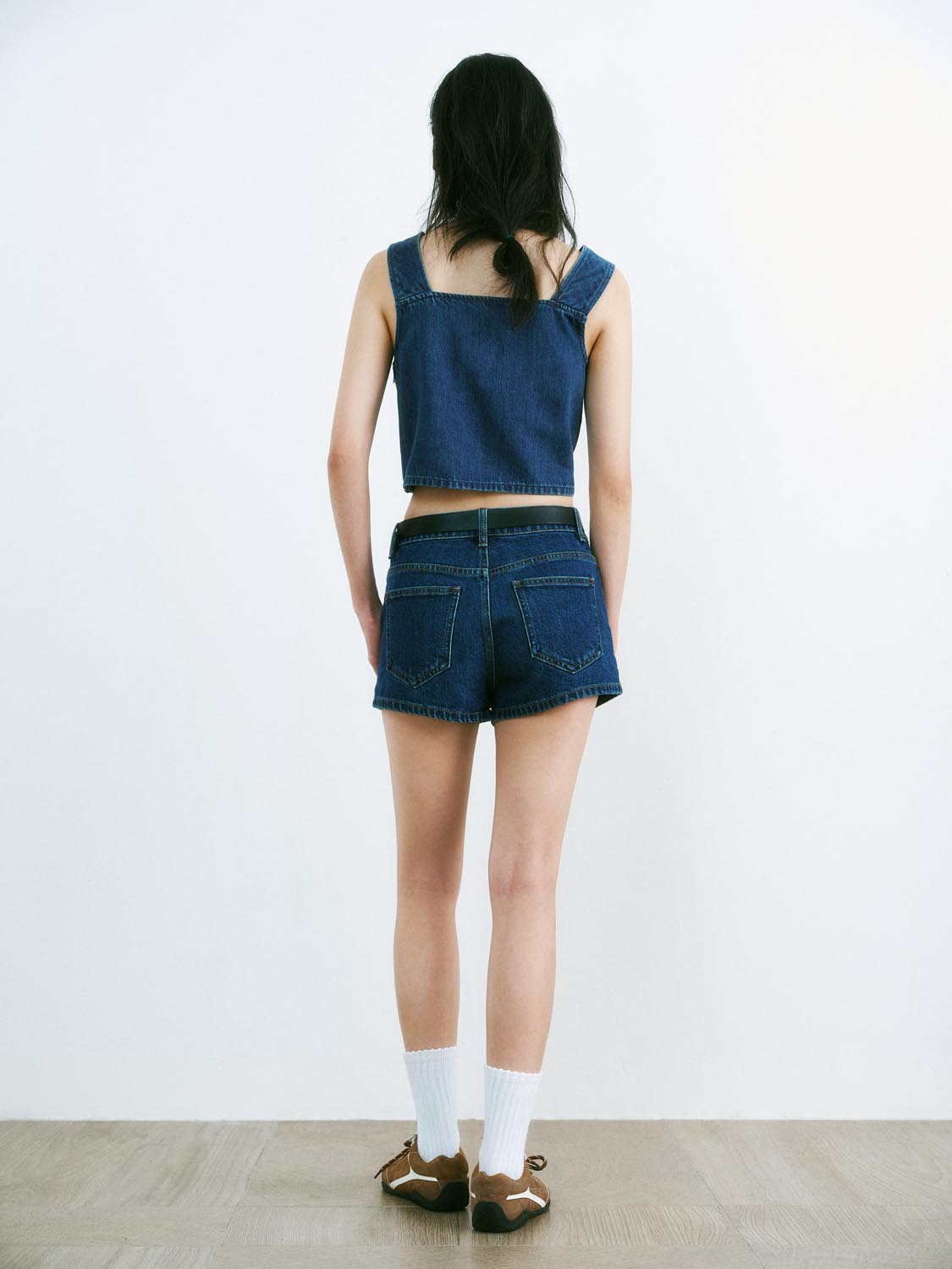 Wide Strap Denim Tank Tops