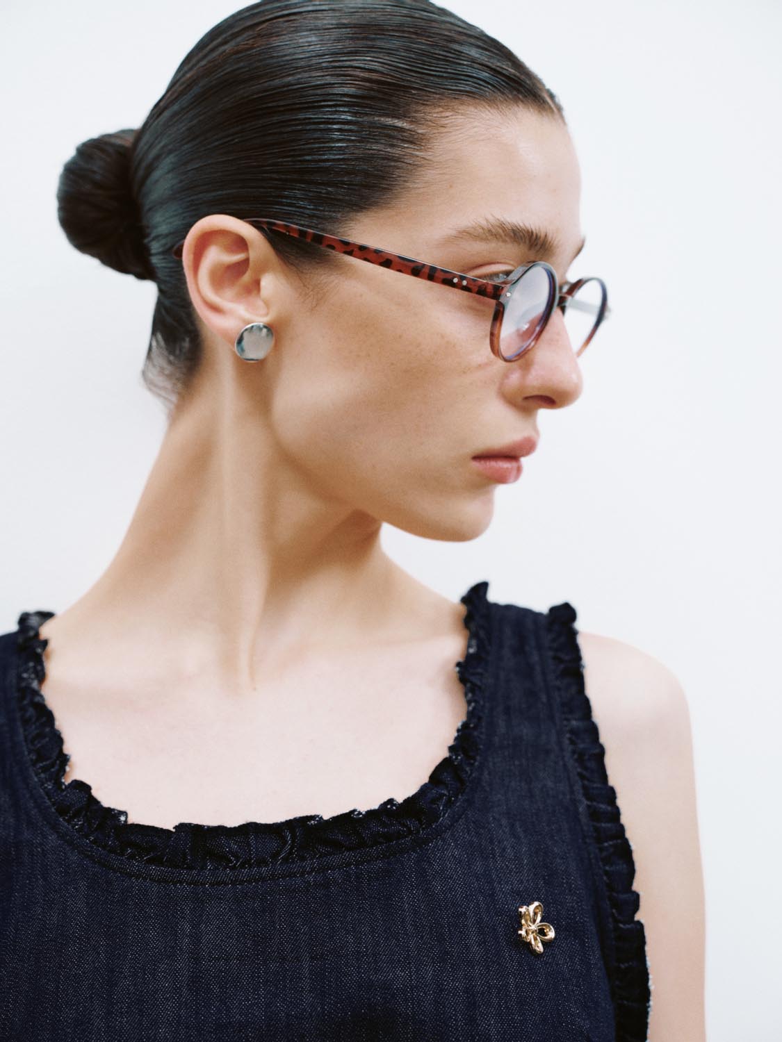 Denim Frilled Shirts