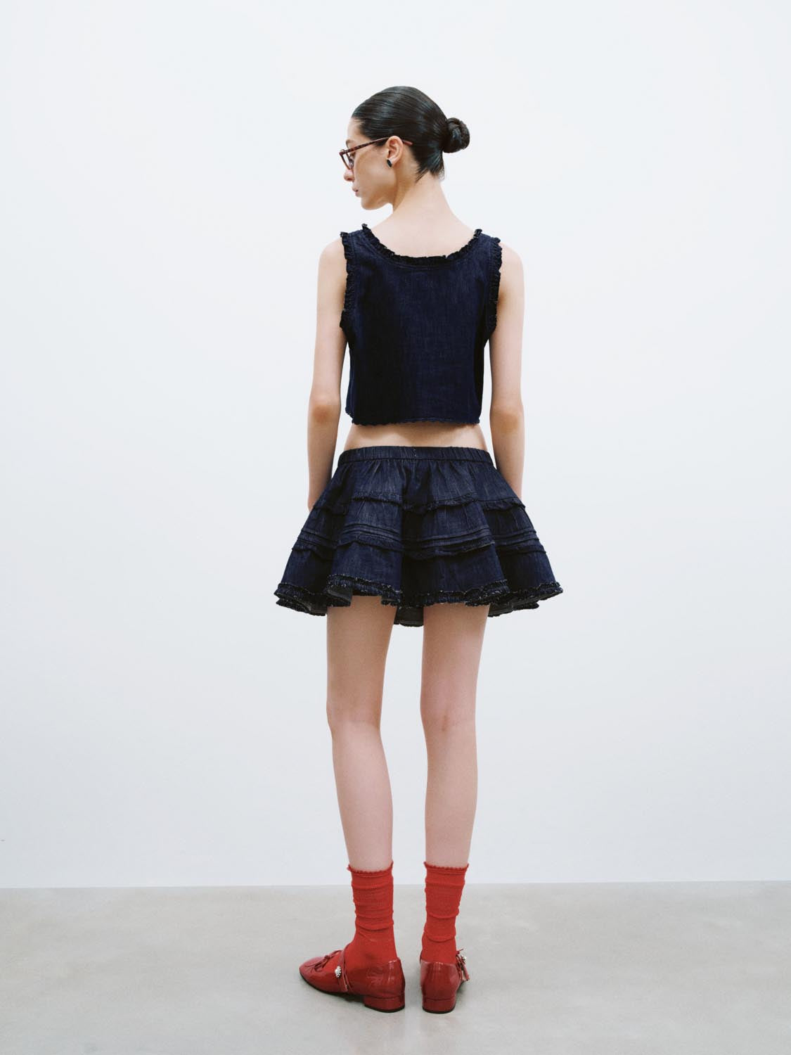 Denim Frilled Shirts