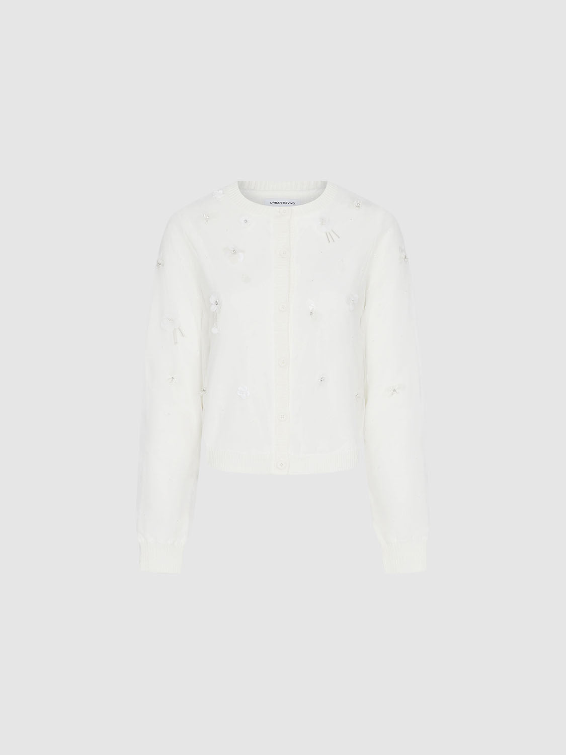 Crew Neck Knitted Cardigans
