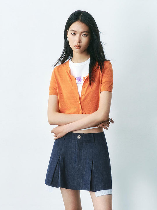 Knitted Short Sleeve Cardigans