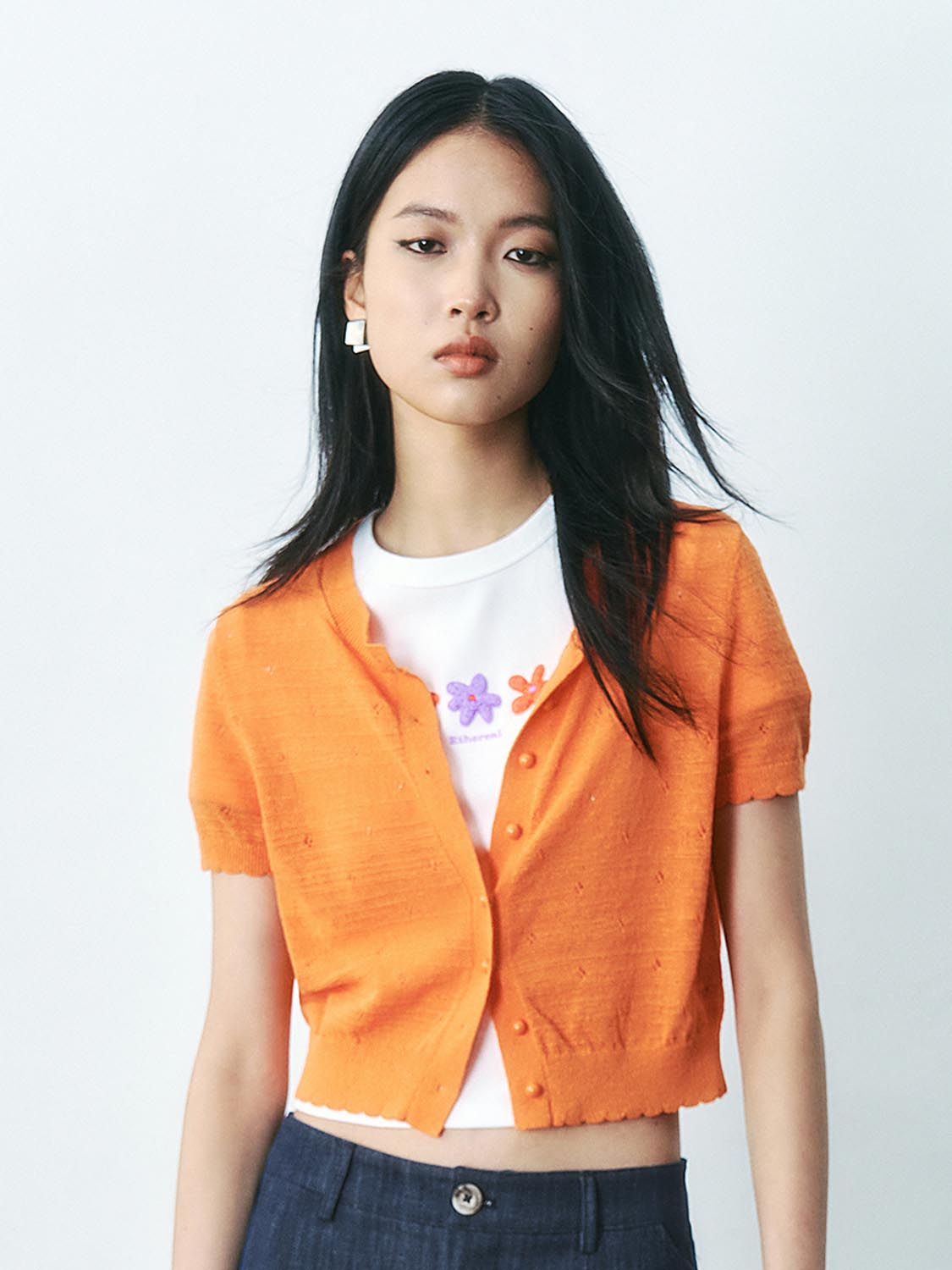Knitted Short Sleeve Cardigans