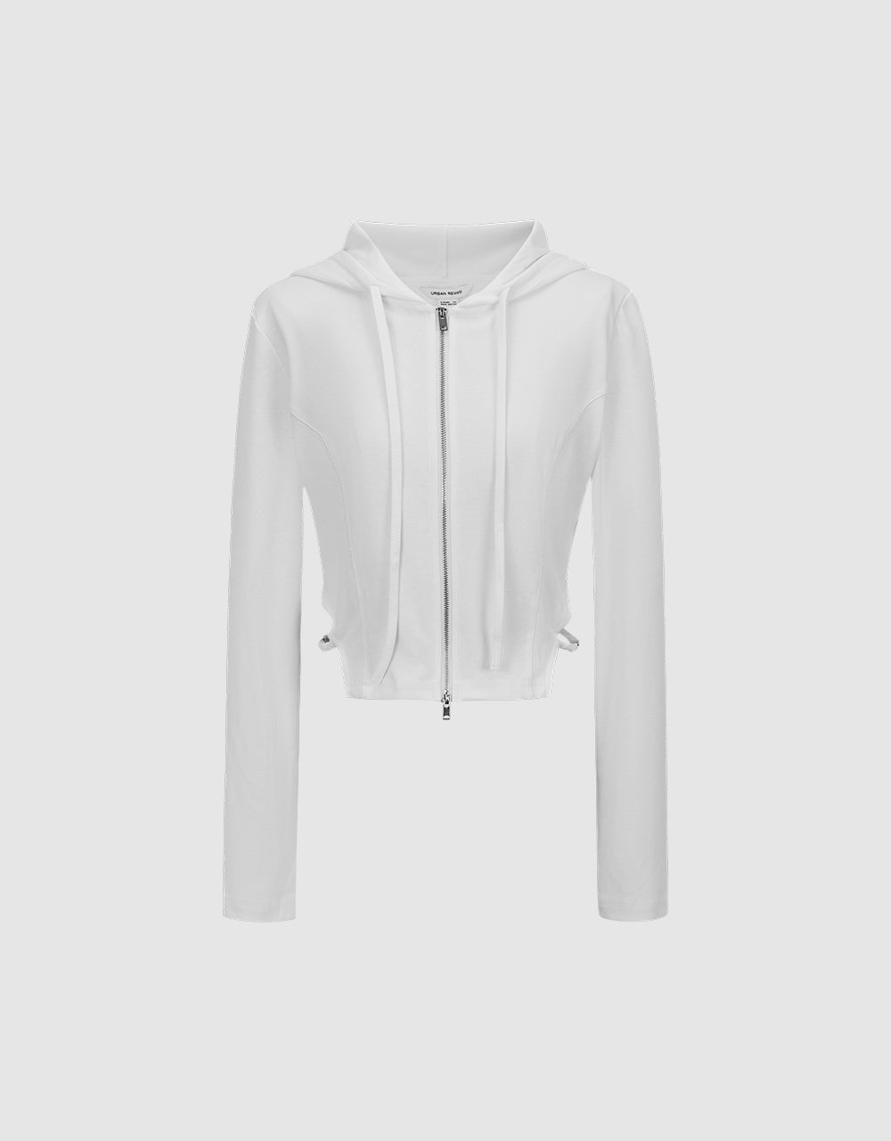 Zipper Front Hooded Jacket