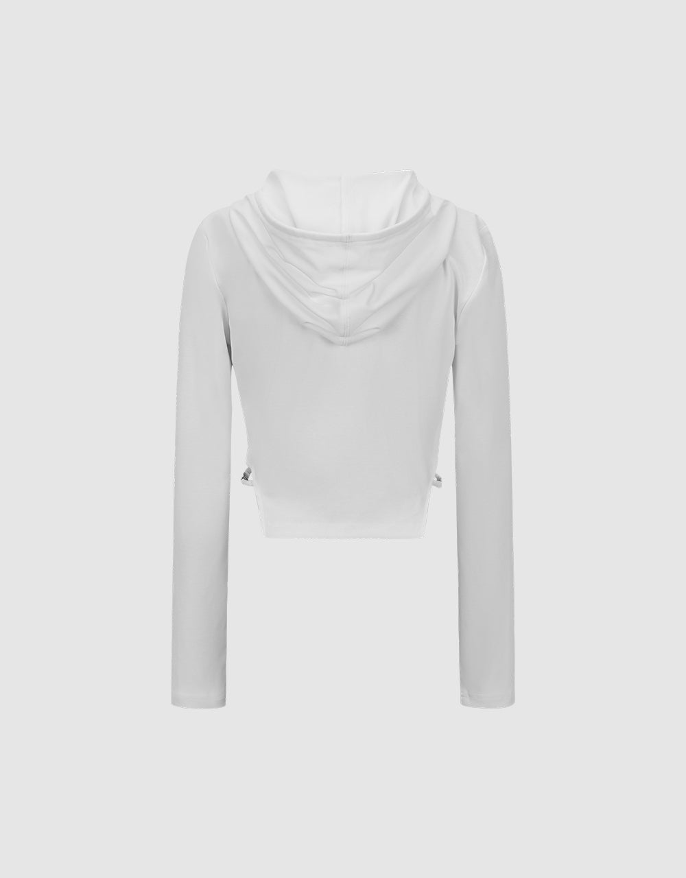 Zipper Front Hooded Jacket