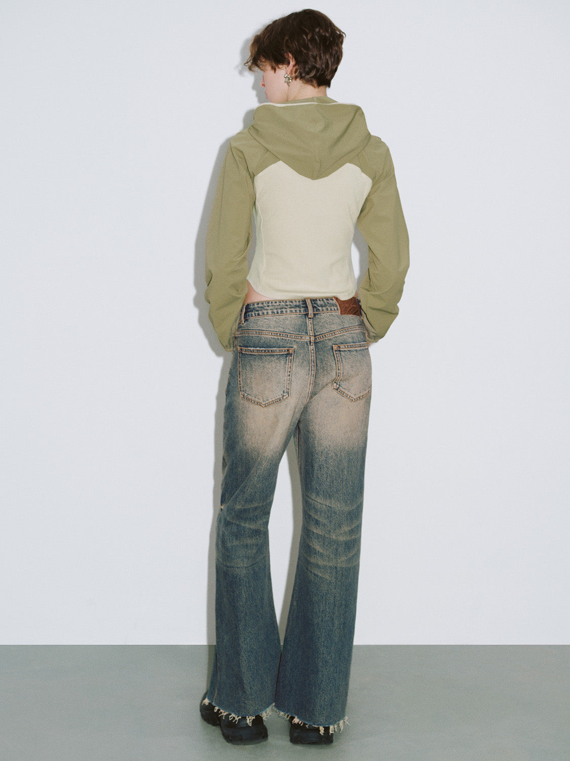 Zipper Front Hooded Skinny  Jacket