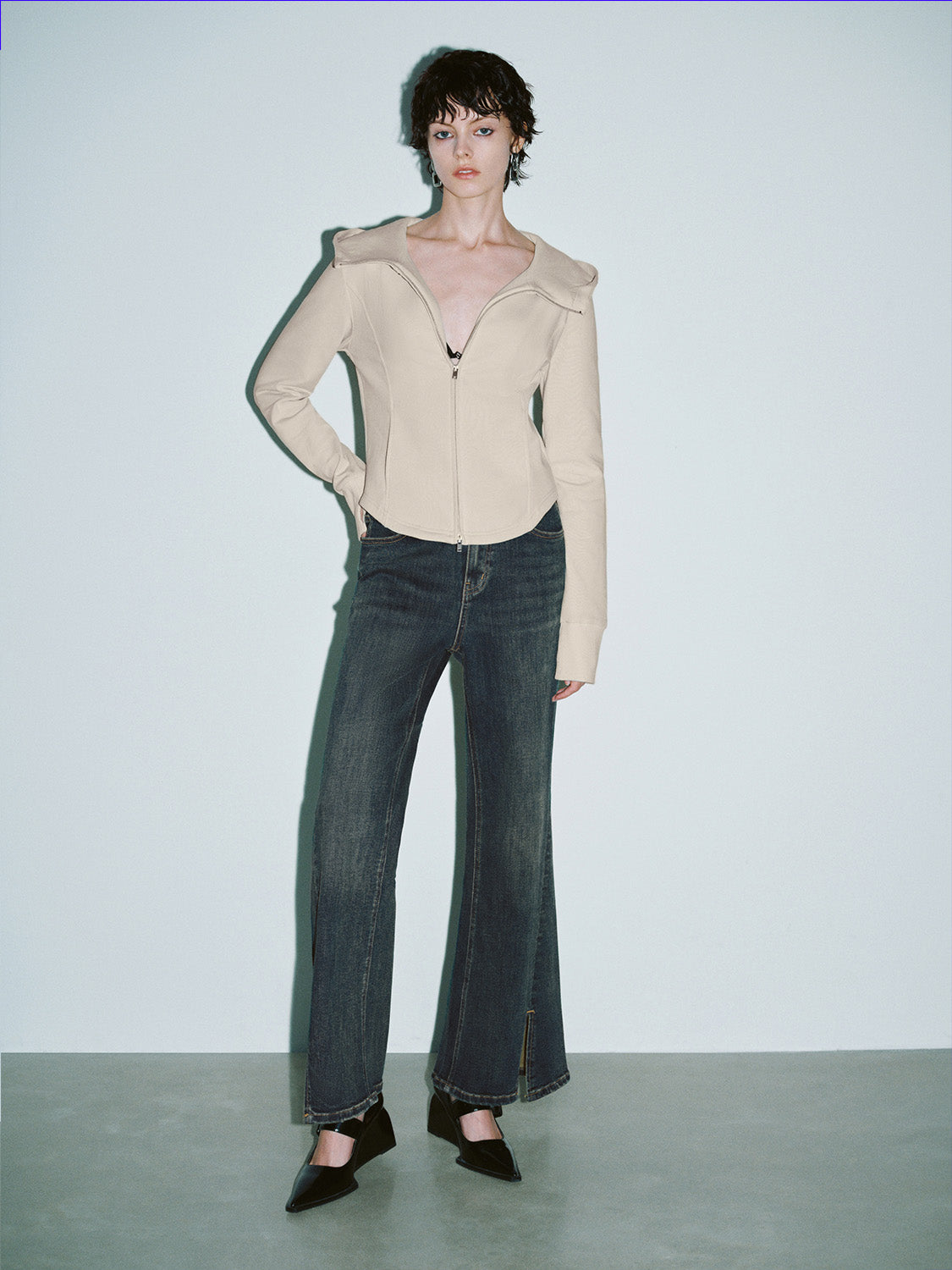Zipper Front Skinny Jacket