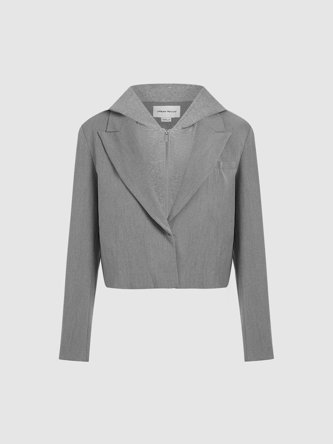 Zip Up Loose Blazers