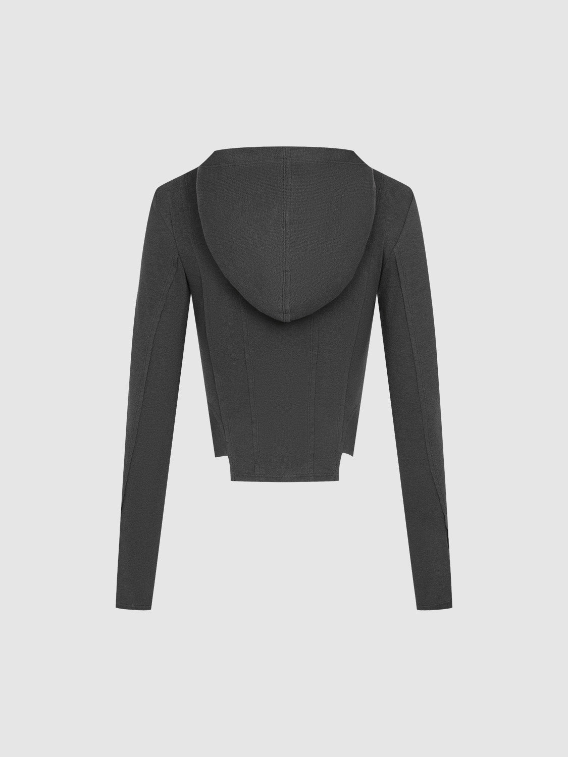 Zipper Front Hooded Skinny Jacket