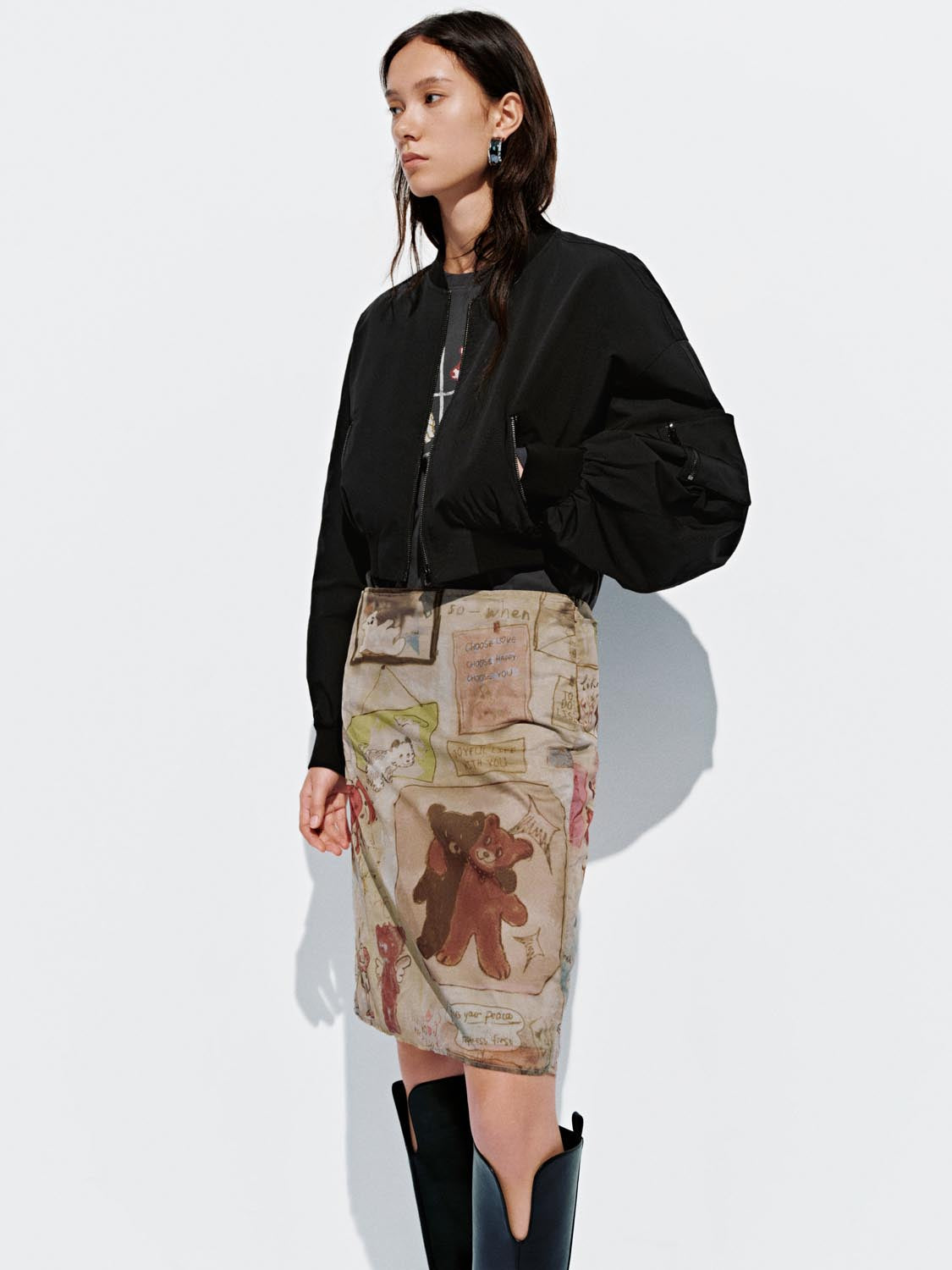 Balloon Sleeve Bomber Jackets