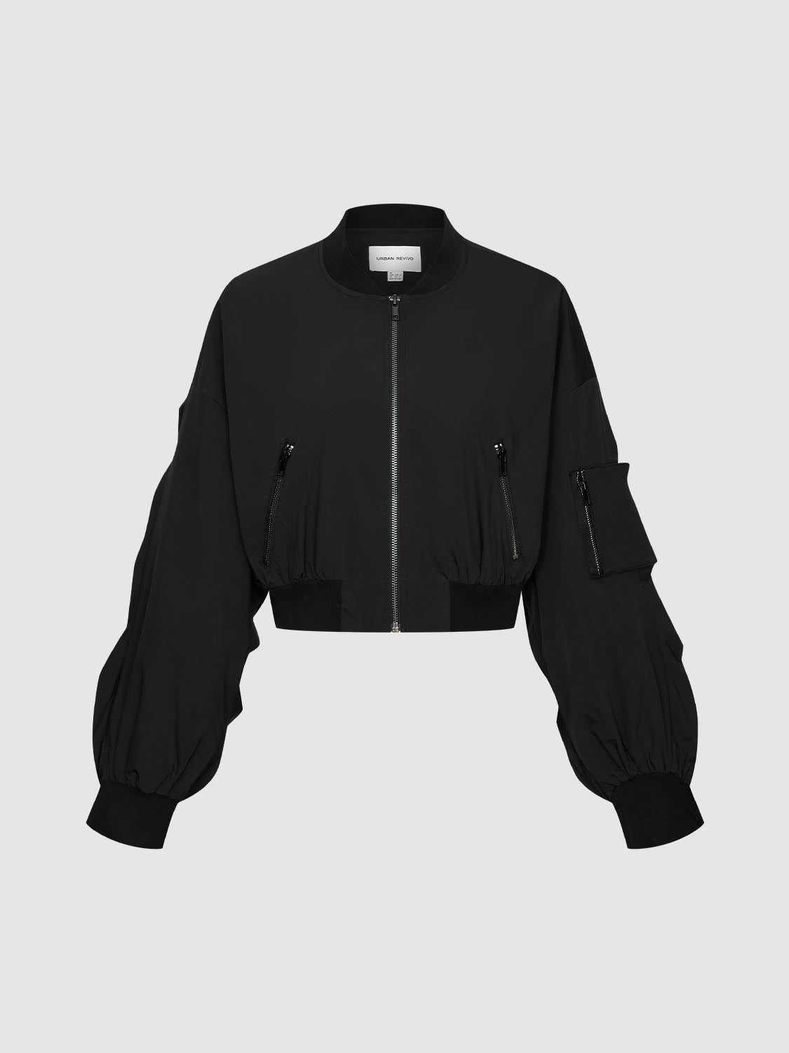 Balloon Sleeve Bomber Jackets