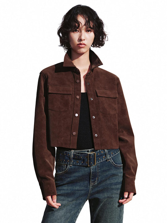 Cropped Flap Pocket Shirts