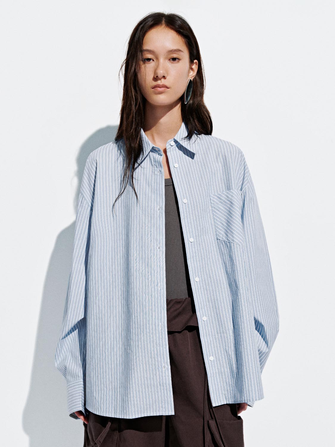 Patch Pocket Striped Shirts
