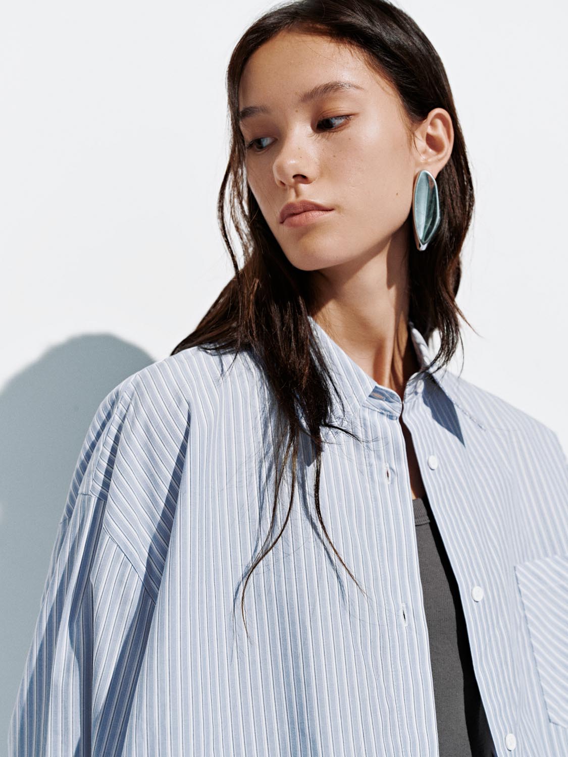 Patch Pocket Striped Shirts
