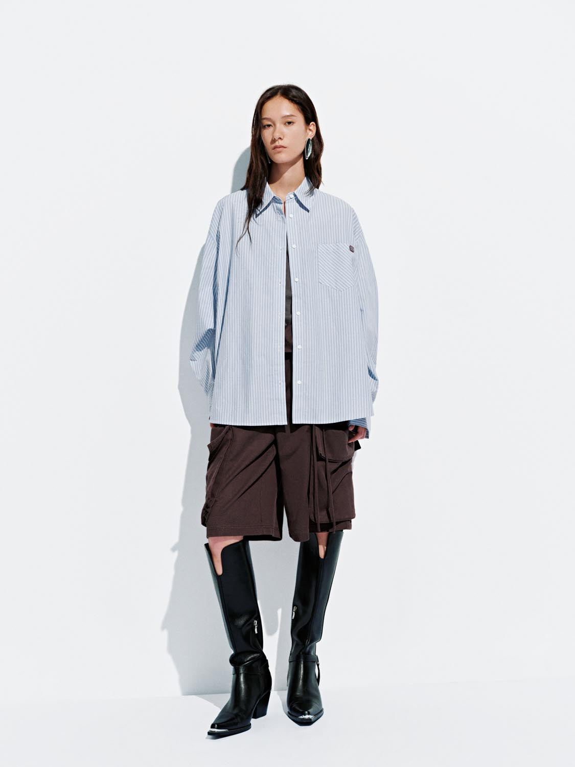 Patch Pocket Striped Shirts