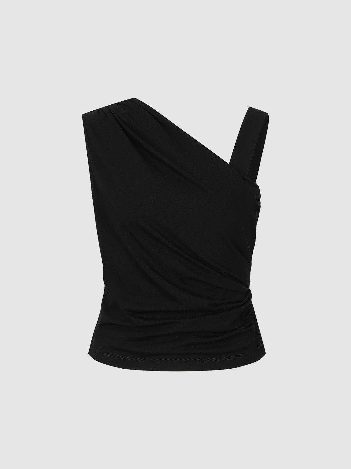 Sleeveless One Shoulder Skinny T-Shirt