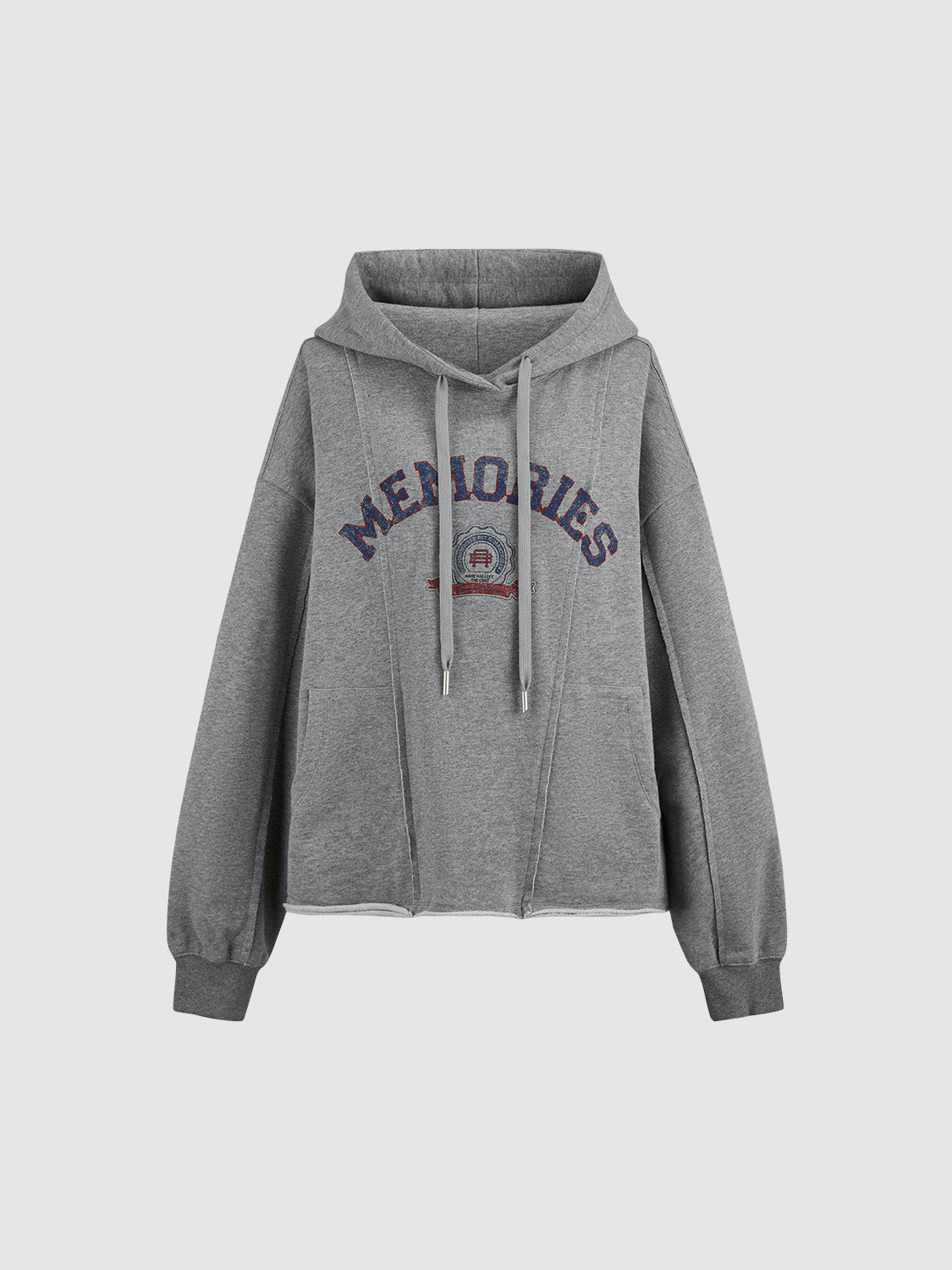 Printed Hooded Loose Sweatshirt