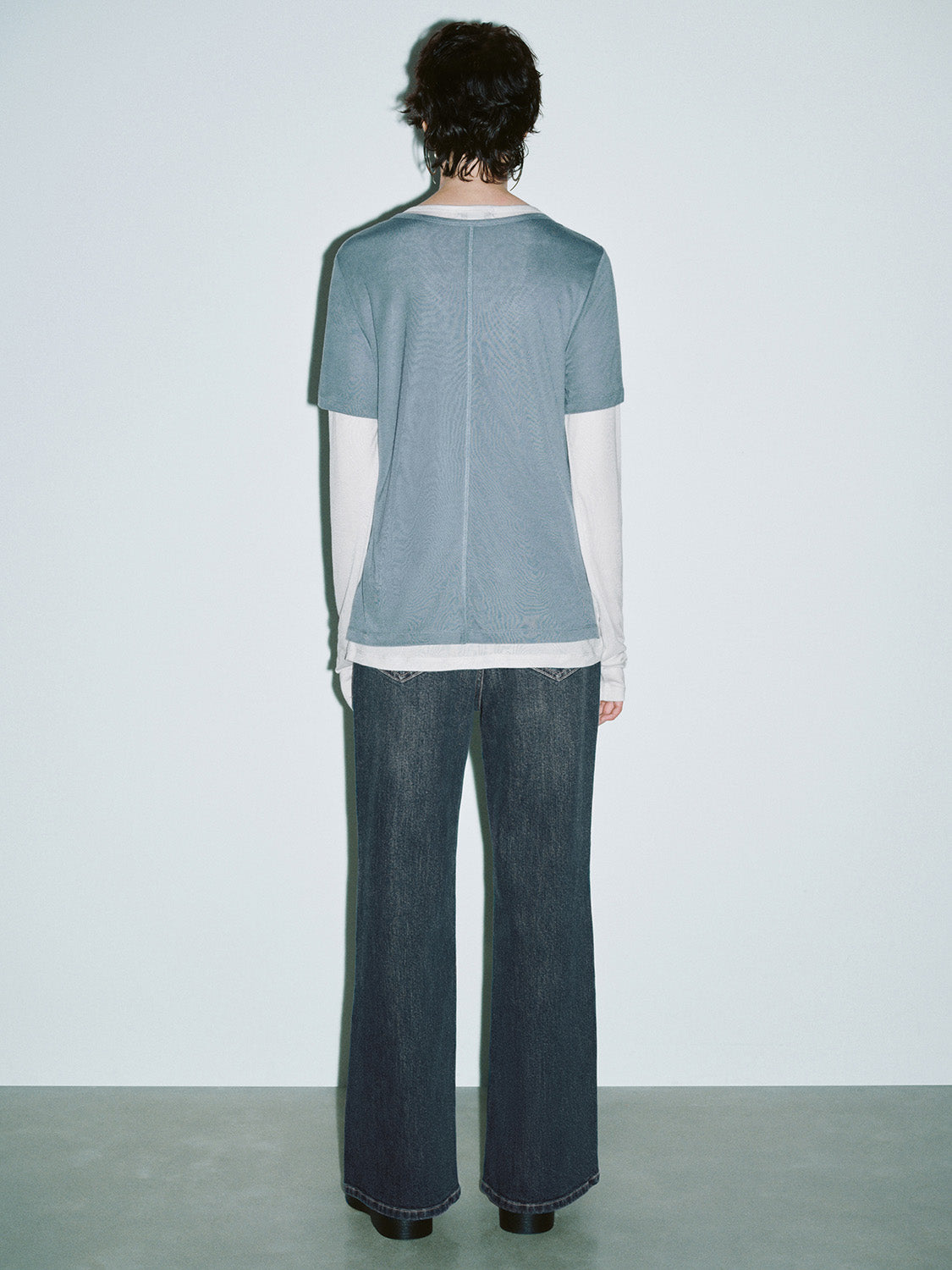 2 In 1 Crew Neck Straight T-Shirt