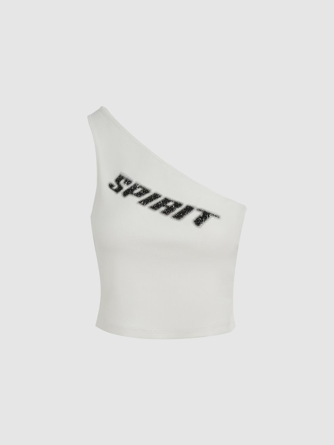 One Shoulder Tank Tops