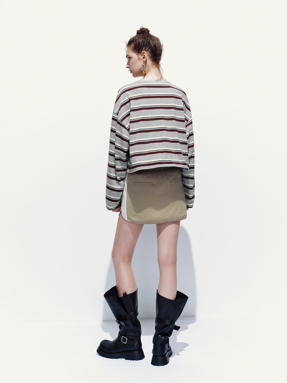 Stripped Loose Fit Long Sleeve T-Shirts