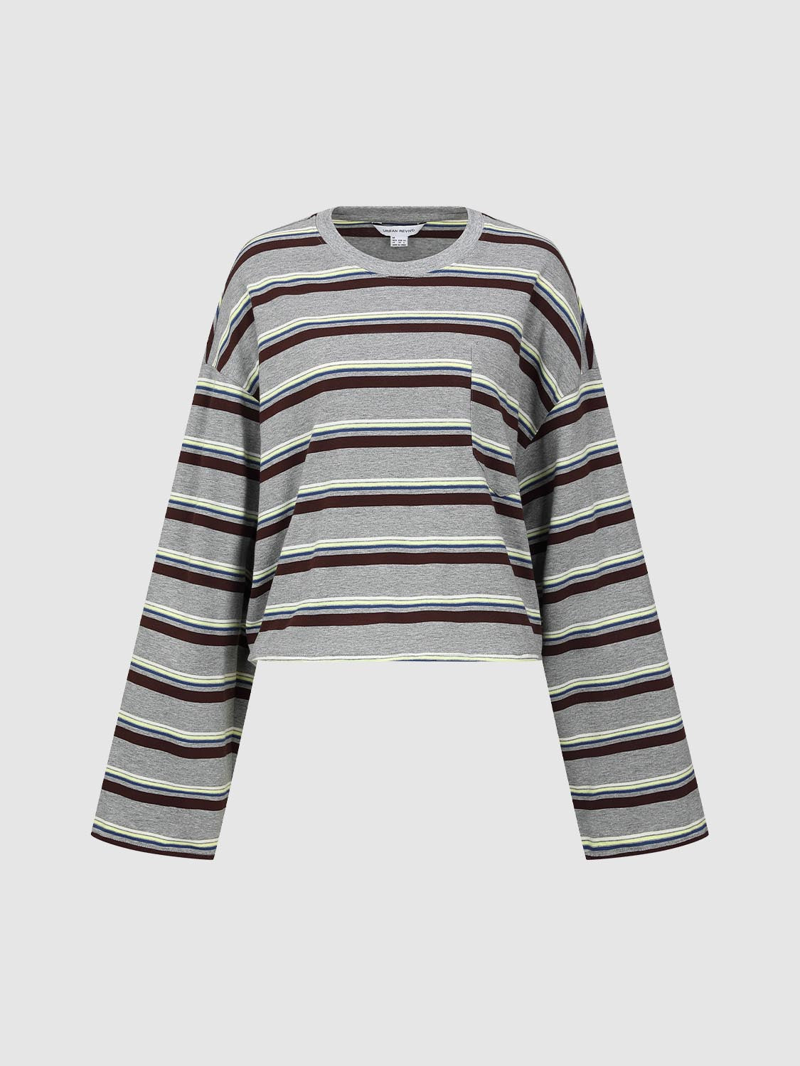 Stripped Loose Fit Long Sleeve T-Shirts