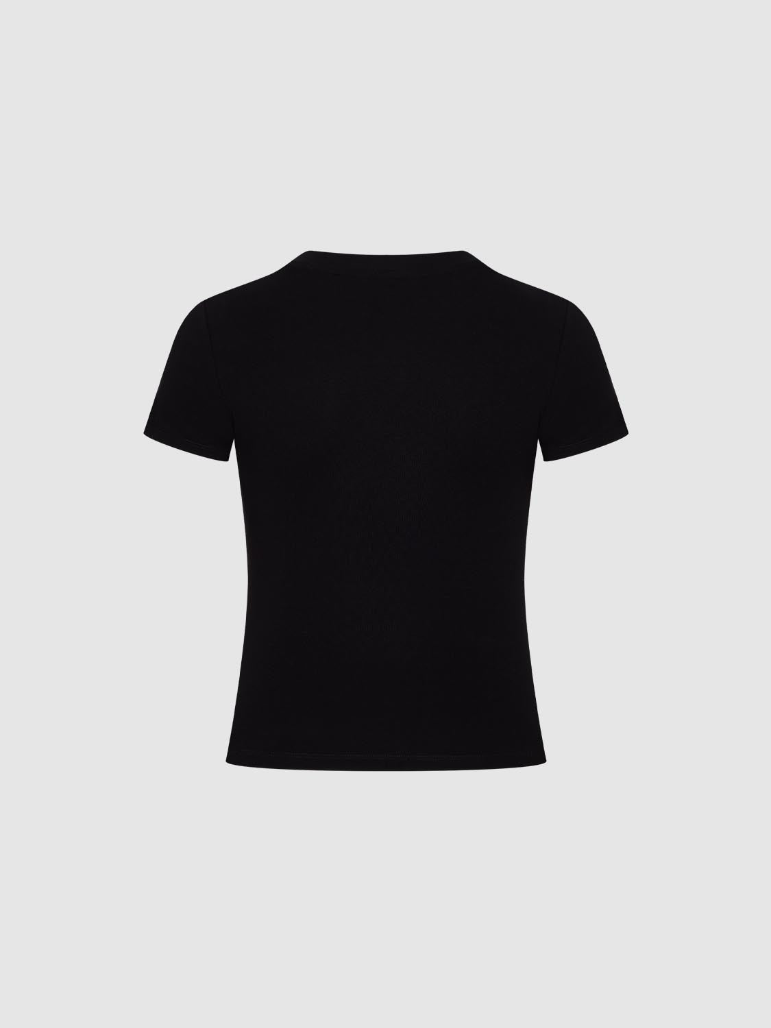 Crew Neck Rhinestone T-Shirts