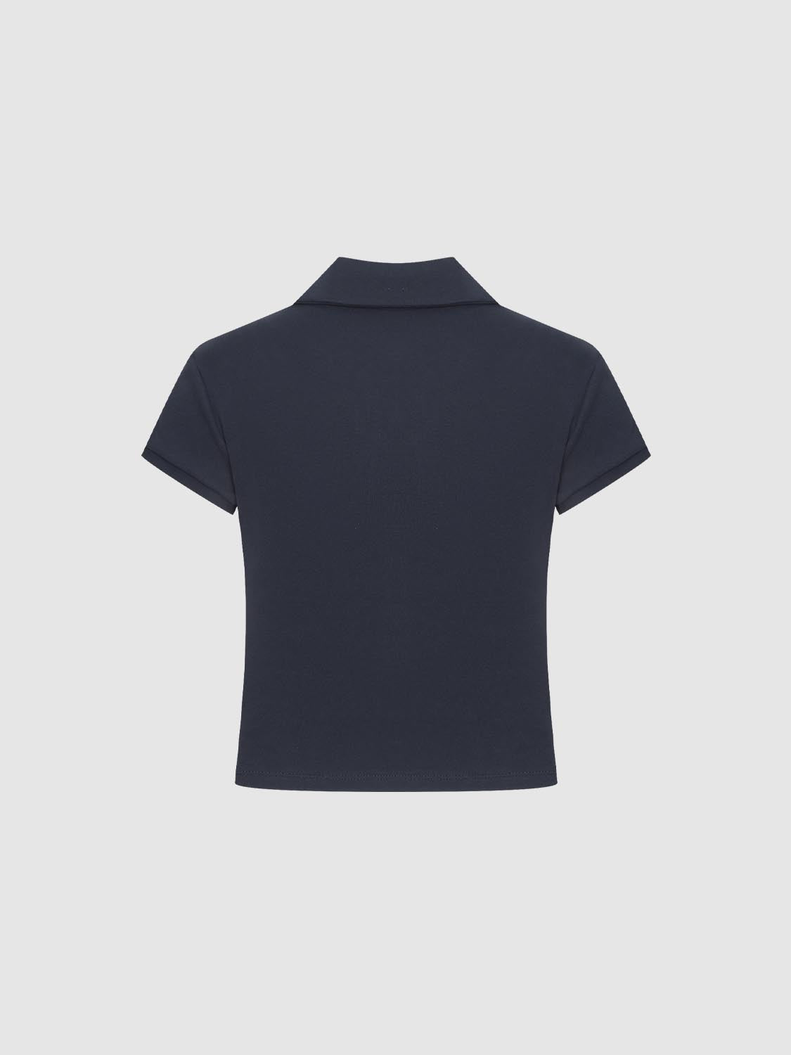Print Cap Sleeve Polo T-Shirts