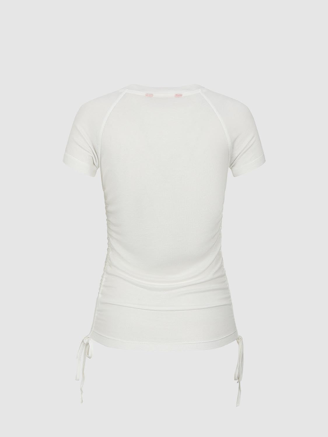 Ruched Waist Slim Fit T-Shirts