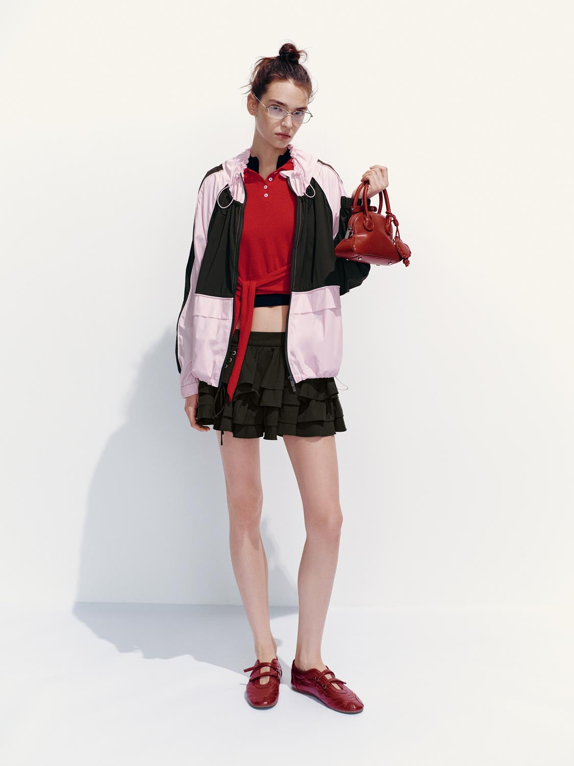 Tiered A-Line Mini Skirts