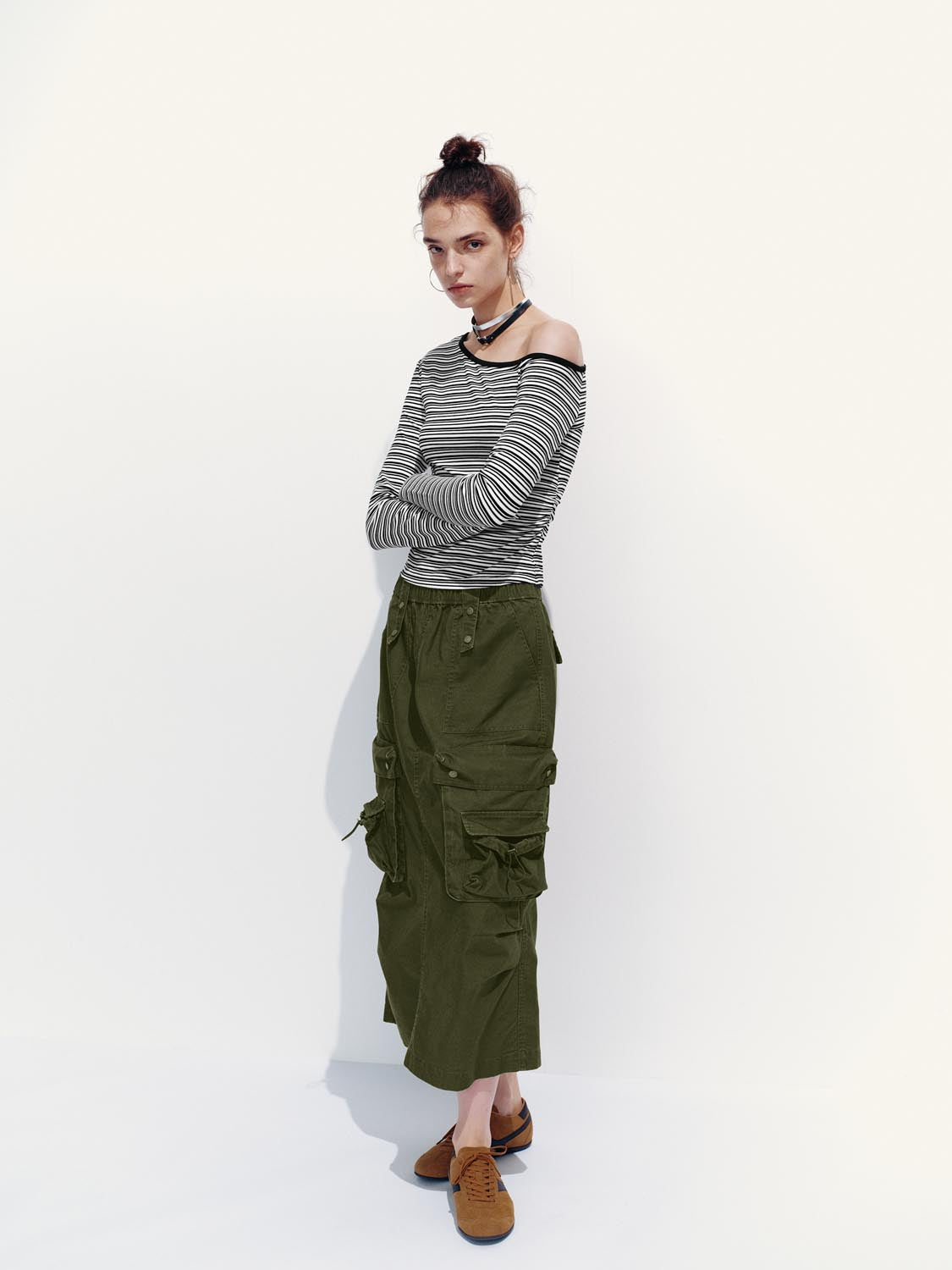 Flap Pocket Straight Skirts