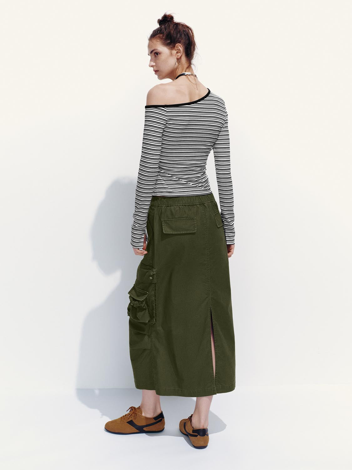 Flap Pocket Straight Skirts