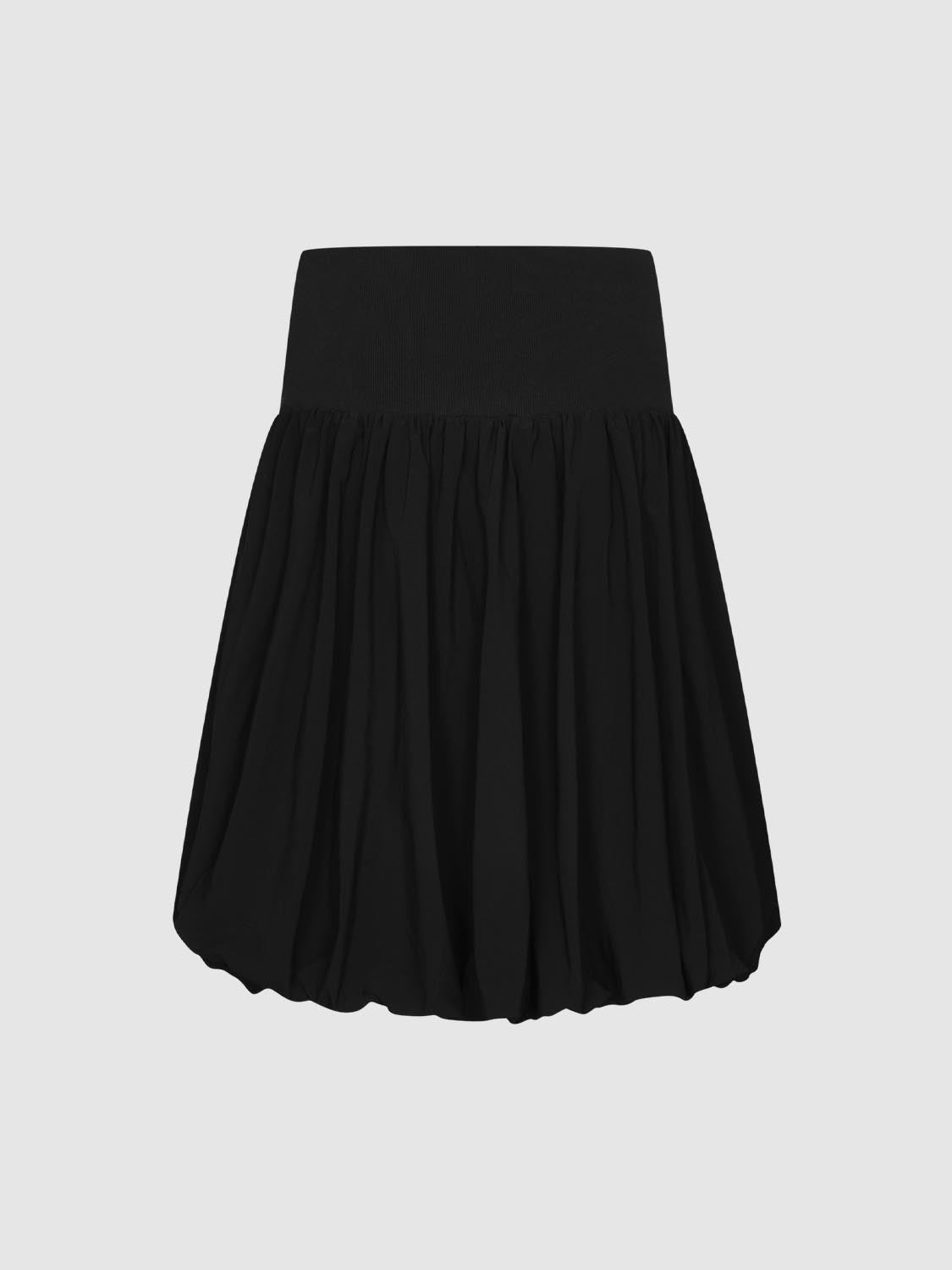 Dropped Waist Bubble Mini Skirts